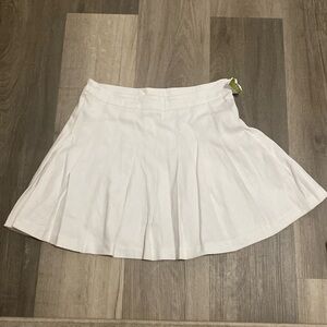 White Pleated Mini Skirt white size M